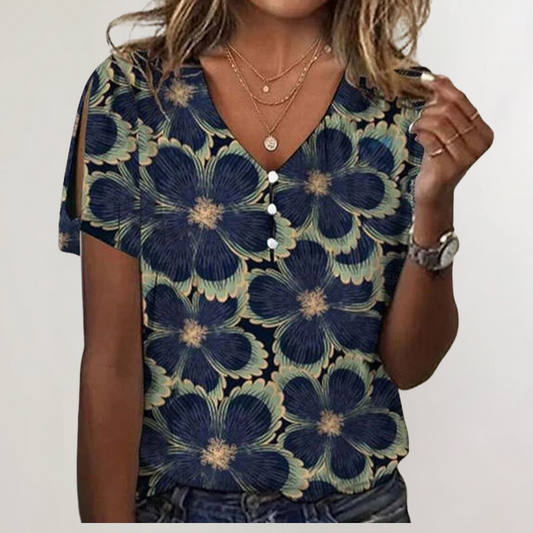 Julia™ | Vintage Bloemenprint Blouse