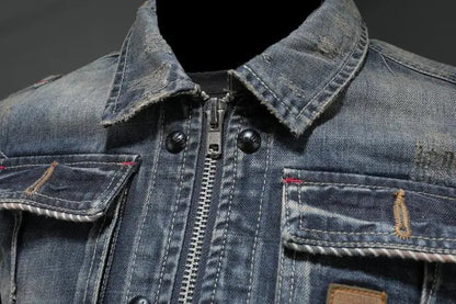 Dion™ | Retro Denim Jack met Vintage Stijl